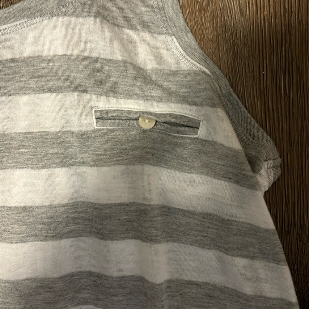 women’s gray and white stripe tank - Picture 2 of 7